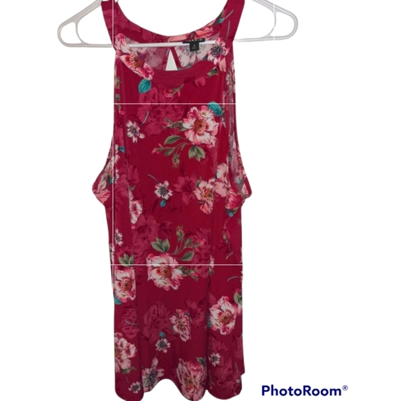 torrid Tops - Torrid S-0 (large) maroon floral Halo top